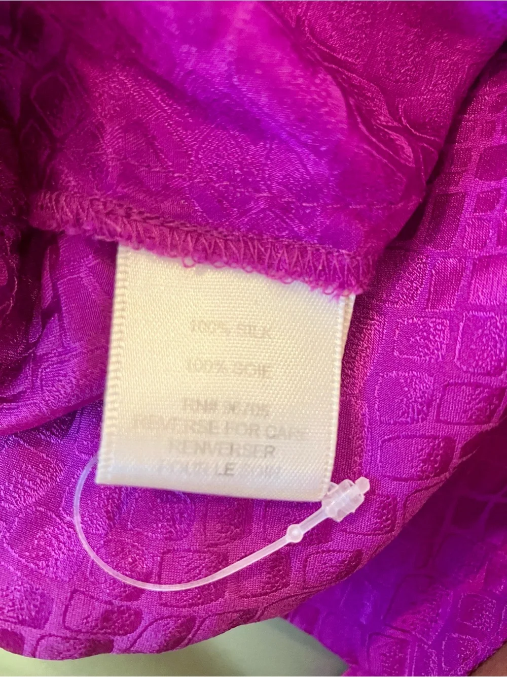 Rebecca Taylor Pure Silk Purple Ruffled Top